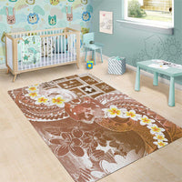 Tonga Christmas Area Rug Kilisimasi Fiefia Retro Style Brown - Polynesian Pride