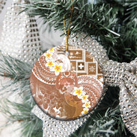 Tonga Christmas Ceramic Ornament Kilisimasi Fiefia Retro Style Brown - Polynesian Pride