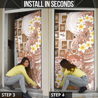 Tonga Christmas Door Cover Kilisimasi Fiefia Retro Style Brown - Polynesian Pride