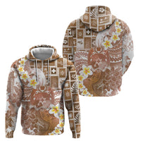 Tonga Christmas Hoodie Kilisimasi Fiefia Retro Style Brown - Polynesian Pride