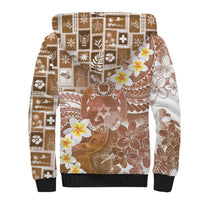 Tonga Christmas Sherpa Hoodie Kilisimasi Fiefia Retro Style Brown - Polynesian Pride