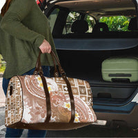 Tonga Christmas Travel Bag Kilisimasi Fiefia Retro Style Brown - Polynesian Pride