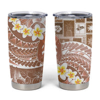 Tonga Christmas Tumbler Cup Kilisimasi Fiefia Retro Style Brown - Polynesian Pride