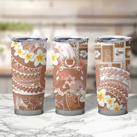 Tonga Christmas Tumbler Cup Kilisimasi Fiefia Retro Style Brown - Polynesian Pride