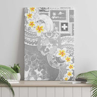 Tonga Christmas Canvas Wall Art Kilisimasi Fiefia Retro Style White - Polynesian Pride