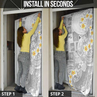 Tonga Christmas Door Cover Kilisimasi Fiefia Retro Style White - Polynesian Pride