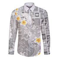 Tonga Christmas Family Matching Summer Maxi Dress and Hawaiian Shirt Kilisimasi Fiefia Retro Style White - Polynesian Pride