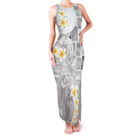 Tonga Christmas Family Matching Tank Maxi Dress and Hawaiian Shirt Kilisimasi Fiefia Retro Style White - Polynesian Pride