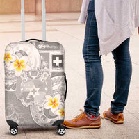 Tonga Christmas Luggage Cover Kilisimasi Fiefia Retro Style White - Polynesian Pride
