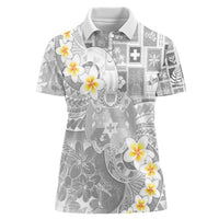 Tonga Christmas Women Polo Shirt Kilisimasi Fiefia Retro Style White LT05 Female White - Polynesian Pride