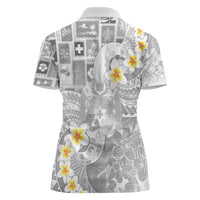 Tonga Christmas Women Polo Shirt Kilisimasi Fiefia Retro Style White LT05 - Polynesian Pride