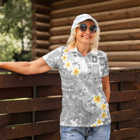 Tonga Christmas Women Polo Shirt Kilisimasi Fiefia Retro Style White LT05 - Polynesian Pride