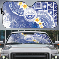 Federated States Of Micronesia Christmas Auto Sun Shade Retro Style Bright Version - Polynesian Pride