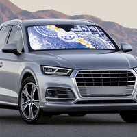 Federated States Of Micronesia Christmas Auto Sun Shade Retro Style Bright Version - Polynesian Pride