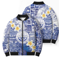 Federated States Of Micronesia Christmas Bomber Puffer Jacket Retro Style Bright Version - Polynesian Pride