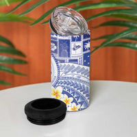 Federated States Of Micronesia Christmas 4 in 1 Can Cooler Tumbler Retro Style Bright Version - Polynesian Pride