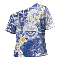 Federated States Of Micronesia Christmas Cross Shoulder Shirt Retro Style Bright Version - Polynesian Pride