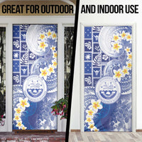 Federated States Of Micronesia Christmas Door Cover Retro Style Bright Version - Polynesian Pride