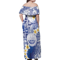 Federated States Of Micronesia Christmas Family Matching Off Shoulder Maxi Dress and Hawaiian Shirt Retro Style Bright Version - Polynesian Pride