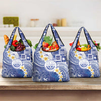 Federated States Of Micronesia Christmas Grocery Bag Retro Style Bright Version - Polynesian Pride