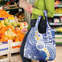 Federated States Of Micronesia Christmas Grocery Bag Retro Style Bright Version - Polynesian Pride
