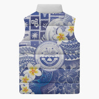 Federated States Of Micronesia Christmas Sleeveless Puffer Jacket Retro Style Bright Version - Polynesian Pride