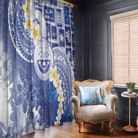 Federated States Of Micronesia Christmas Window Curtain Retro Style Bright Version - Polynesian Pride