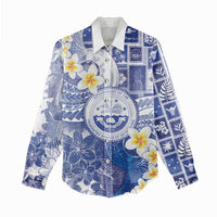 Federated States Of Micronesia Christmas Women Casual Shirt Retro Style Bright Version - Polynesian Pride