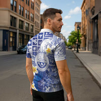 Federated States Of Micronesia Christmas Zipper Polo Shirt Retro Style Bright Version LT05 - Polynesian Pride