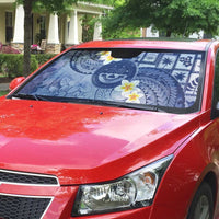 Federated States Of Micronesia Christmas Auto Sun Shade Retro Style Dark Version - Polynesian Pride