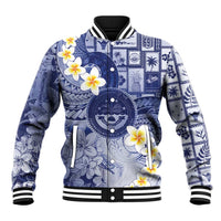 Federated States Of Micronesia Christmas Baseball Jacket Retro Style Dark Version - Polynesian Pride
