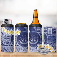 Federated States Of Micronesia Christmas 4 in 1 Can Cooler Tumbler Retro Style Dark Version - Polynesian Pride