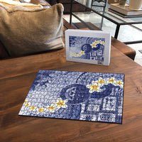 Federated States Of Micronesia Christmas Puzzle Retro Style Dark Version - Polynesian Pride