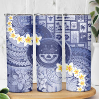 Federated States Of Micronesia Christmas Skinny Tumbler Retro Style Dark Version - Polynesian Pride