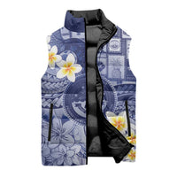 Federated States Of Micronesia Christmas Sleeveless Puffer Jacket Retro Style Dark Version - Polynesian Pride
