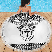 Personalised Melanesian Brotherhood Beach Blanket With Tribal Pattern - Polynesian Pride