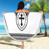 Personalised Melanesian Brotherhood Beach Blanket With Tribal Pattern - Polynesian Pride