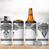 Personalised Melanesian Brotherhood 4 in 1 Can Cooler Tumbler With Tribal Pattern - Polynesian Pride