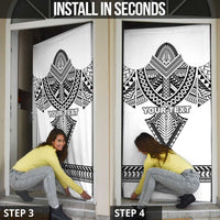 Personalised Melanesian Brotherhood Door Cover With Tribal Pattern - Polynesian Pride