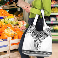 Personalised Melanesian Brotherhood Grocery Bag With Tribal Pattern - Polynesian Pride