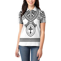 Personalised Melanesian Brotherhood Women Polo Shirt With Tribal Pattern LT05 - Polynesian Pride