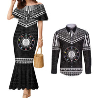 Personalised Melanesian Brotherhood Couples Matching Mermaid Dress and Long Sleeve Button Shirt Ministry Faith And Mission - Polynesian Pride