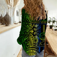 Custom Vanuatu Malampa Women Casual Shirt Polynesian Tribal LT6 - Polynesian Pride