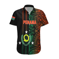 Custom Vanuatu Penama Hawaiian Shirt Polynesian Tribal LT6 Black - Polynesian Pride