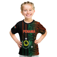 Custom Vanuatu Penama Kid T Shirt Polynesian Tribal LT6 Black - Polynesian Pride