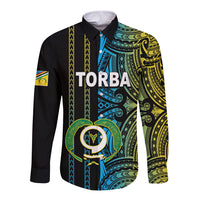 Custom Vanuatu Torba Long Sleeve Button Shirt Polynesian Tribal LT6 Unisex Black - Polynesian Pride