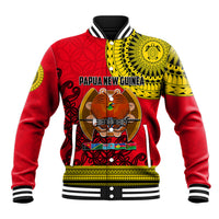 Papua New Guinea Baseball Jacket Melanesian Festival 2023 LT6 Unisex Red - Polynesian Pride