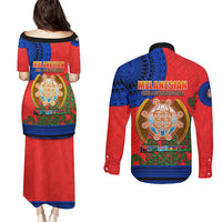 New Caledonia Couples Matching Puletasi Dress and Long Sleeve Button Shirts Melanesian Festival 2023 LT6 - Polynesian Pride