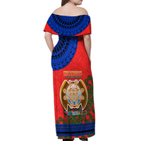 New Caledonia Off Shoulder Maxi Dress Melanesian Festival 2023 LT6 - Polynesian Pride