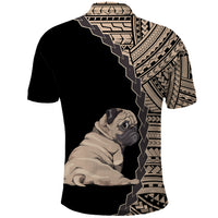 Custom Pug Dog Polo Shirt With Polynesian Tribal Tattoo LT6 - Polynesian Pride